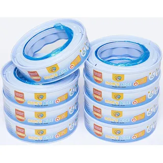 Mom's Aide 8 Nachfüllkassetten nur kompatibel für Simplee Sangenic, nicht kompatibel für Sangenic Tec+ Twist & Click+Alle Angelcare Windeleimer