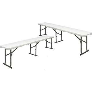 AMANKA Bierbank 182 x 27 x 43 cm Weiß