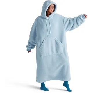 BEDSURE Hoodie Decke mit Ärmeln - Hellblau 129x75cm, Kuscheldecke, Geschenk