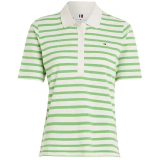 Tommy Hilfiger Damen Poloshirt Kurzarm 1985 Pique Stripe Polo Regular Fit