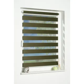 K-HOME Klemmfix Doppelrollo Andorra ohne Bohren Grün 100 cm x 150 cm (B x L)