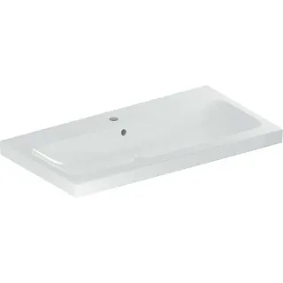 Geberit iCon Light Waschtisch, 90 cm x 48 cm, mit Hahnloch und Überlauf,501836, 501.836.00.2, Farbe: weiß/KeraTect