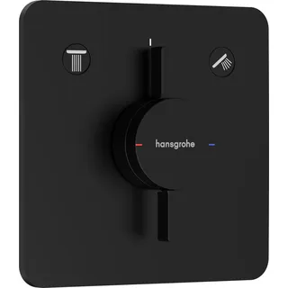 Hansgrohe DuoTurn Q Duscharmatur Unterputz für 2 Verbraucher Mattschwarz 75414670