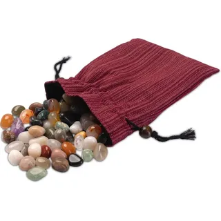 75 Edelsteine – Größe 10-20 mm - ungefärbt - Ersatzsteine für Hus Bao und Kalaha