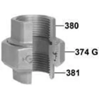 +GF+ Union galvanized for f taper seat 2 1/2