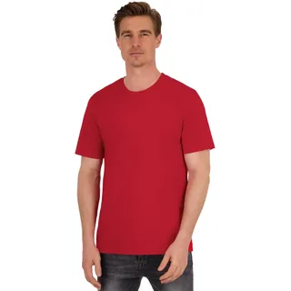 TRIGEMA T-Shirt TRIGEMA "TRIGEMA T-Shirt DELUXE Baumwolle", Herren, Gr. XXL, braun (kirsch), 100% Baumwolle, Basic, Shirts T-Shirt
