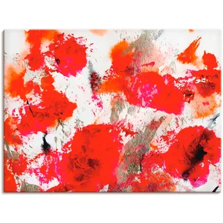 Artland Leinwandbild »Rosengarten abstrakt« Gegenstandslos 1 Stk. tlg. auf Keilrahmen gespannt, rot