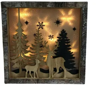 Deko Weihnachtlich Hell Hölzern: Landschaft; Woodland 100% Natürlich