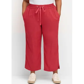 Schlupfhose SHEEGO, Damen, Gr. 54, Normalgrößen, lila (erdbeere), 100% Viskose, unifarben, Hosen Schlupfhose