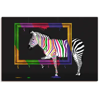 Artland Wandbild »Das Regenbogen Zebra«, Animal Fantasy, (1 St.), als Leinwandbild, Poster, Wandaufkleber in verschied. Größen, bunt