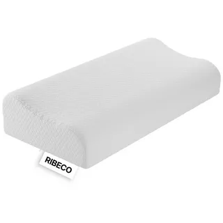 RIBECO Nackenstützkissen Claas 60 x 30 cm Weiß
