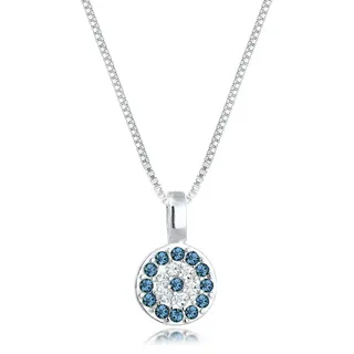 Elli Collierkettchen "Evil Eye Basic 925 Silber, mit Kristallen von Swarovski" Gr. 40, silber, Halsketten, Damen, 40,mit Steinen, Silber 925 (Sterlingsilber), L: 40
