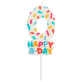 Folat 24110 Kuchen Kerze Cozy Sprinkles Ziffer/Zahl 0-7 cm Geburtstagskerzen für Geburtstag, Geburtstagsdeko, für Kinder Partys, Hochzeiten, Firmenfeiern, Jubiläen