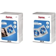 Hama DVD-Hüllen (auch passend für CDs und Blu-Rays) 5er-Pack, transparent & DVD-Doppelhülle (auch passend für CDs und Blu-Rays) 5er-Pack, transparent