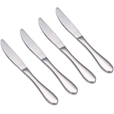 VANRA Kinder Messer 4 Jahre Essmesser Set, Edelstahl Kinderbesteck Steakmesser für Mädchen Junge,4 Stück Messer für Kinder ab 3 Jahren,Sliber