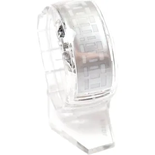 LED Armbanduhr Herren Damen Digital Uhr Sportuhr Transparent mit elastischem Armband Digitaluhr