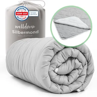 Welldora OPTICLIMA Allergiker Bettdecke 155x220, 2-teilig mit Druckknöpfen