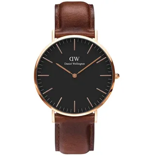 Daniel Wellington Classic St Mawes, Braun/Roségold Uhr, 40mm, Leder, für Herren