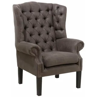 Home Affaire Ohrensessel Bedford Mikrofaser 83 x 113 x 94 cm Grau