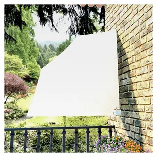 Faltbarer Balkonfächer Creme 140×140 cm wasserdicht, schmutzabweisend und UV-beständig für Terrassen, Balkone und Gärten - Creme