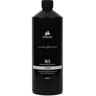 Corsair Hydro X Series XL5 Performance-Kühlflüssigkeit (1L, Leuchtende Transluzente Farben, Langlebige Hochleistungs Kühlflüssigkeit mit Korrosions und Bakterienhemmer), Kompatibel mit Desktop, klar