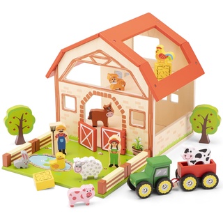 New Classic Toys - 10850 - Bauernhof Spielset - Holz