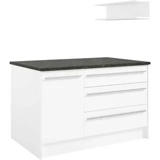 BASIC by Balculina Kücheninsel 145 cm Weiß