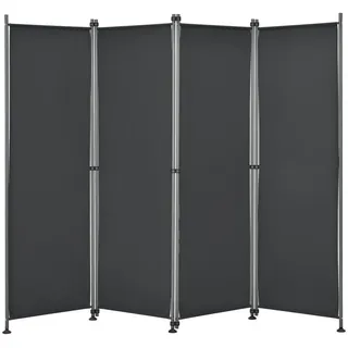 Pro-Tec Garten-Paravent 170 x 215 cm Schwarz Stahl