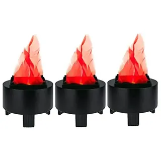 Lancoon 3D LED Gefälschte Feuerflamme Licht, 3 PCS Künstliche Flackernde Flamme Lampe Birne Elektrischer Lagerfeuereffekt Indoor für Weihnachten Halloween Festival Event Party Club Dekoration