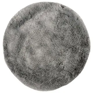 Obsession Fellteppich »My Samba 495« rund 40 mm Höhe Kunstfell, handgetufte changierende Farben, weicher Hochflor, silberfarben