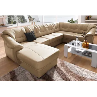 sit&more Wohnlandschaft Kunstleder U-Form 3-Sitzer Braun