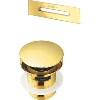 Bathtub accessories set - stopper and overflow - Gold