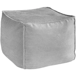 Hom`in Pouf , Grau , Textil , Füllung: Styroporkugeln , 66x40x66 cm , Blauer Engel, Goldenes M, Oeko-Tex® Standard 100, DGM-Klimapakt , Indoor , Wohnzimmer, Sessel, Hocker & Hockerbänke, Poufs