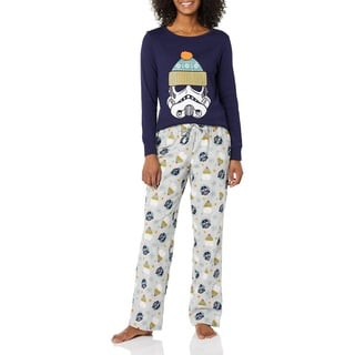 Amazon Essentials Disney | Marvel | Star Wars Damen Schlafanzug-Schlaf-Sets Flanell, Star Wars Winter - Womens, XS