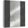 Drehtürenschrank Level by fresh to go 200 x 236 x 58 cm Weiß/Grau