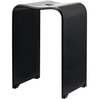 bremermann Duschhocker Acryl ergonomisch schwarz ca. 33 x 27,5 x 48 cm