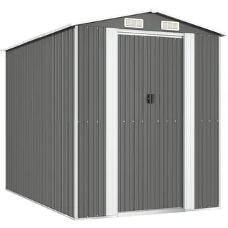 vidaXL Geräteschuppen 1,92 x 2,74 m Hellgrau