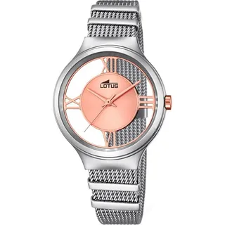 Lotus Damenuhr Armbanduhr 18331/3 Edelstahlarmband - Silber, Rosa