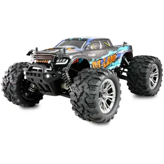 AMEWI M-Land Monstertruck RC ferngesteuert, 48km/h 4WD RTR blau inkl. Fernsteuerung, Akku, Ladekabel