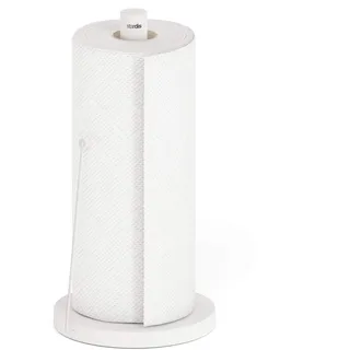 stardis Küchenrollenhalter Simply Edelstahl matt gebürstet Rollenhalter Stabil Und Langlebig Papierrollenhalter (weiß)