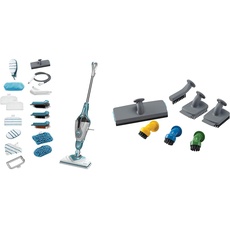 Bundle of BLACK+DECKER – 1600-W-Multifunktions-Dampfreiniger – Handreiniger, Delta-Kopf und STEAMITT-Handschuh – 16 Zubehörteile – 13,87 Sekunden Aufheizzeit – + Black+Decker Zubehör-Set