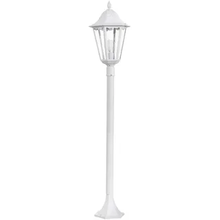 EGLO Außenleuchte Aluminium und Glas H 120,0 cm E27 weiß