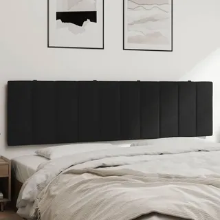 vidaXL Kopfteil-Kissen Hanko Schwarz 180 cm Samt