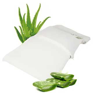 MaxxGoods Reisekissen - Orthopädisches Nackenstützkissen aus Visco-Gelschaum 40cm x 24cm x 12cm - hautfreundlich & atmungsaktiv, ideal für Reisen im Auto, Zug, Flugzeug - inkl. Aloe Vera Schutzbezug