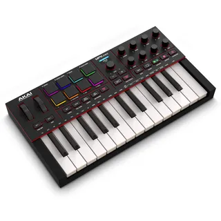 Akai Professional MPK Mini IV USB-C MIDI Keyboard Controller für Anfänger und Produzenten - MPC Drum Pads, Pitch- und Modulationsräder, Musikproduktionssoftware, Native Instruments Soundpaket, Schwarz