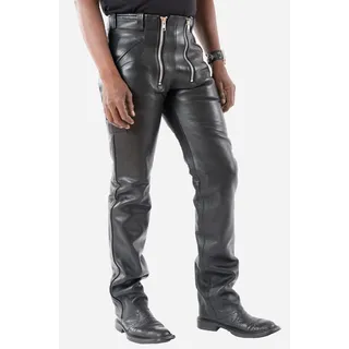 Tschul Zimmermann Zunfthose Lederhose Rind Nappa – Schwarz / 34 - Schwarz