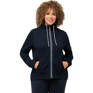 Ulla Popken, Damen, große Größen, Sweatjacke, Stehkragen, Kängurutaschen