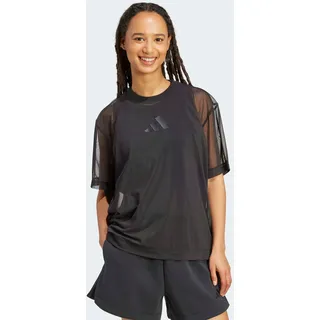 T-Shirt ADIDAS SPORTSWEAR "W ALL SZN SH T", Damen, Gr. XS, schwarz, Obermaterial: 79% Polyester, 21% Elasthan, normal, Rundhals, Shirts T-Shirt, lockere Passform, mit Zwickel unter den Armen, Topseller