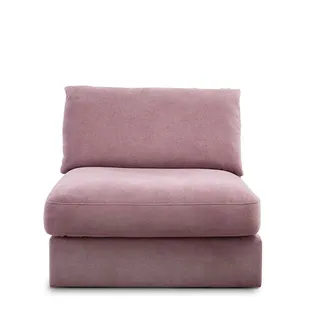 CAVADORE Sofa-Modul "Fiona" Sitzelement mit Rücken / XXL- Sessel mit Rückenlehne / 94 x 90 x 112 / Webstoff flieder-lila