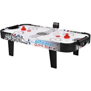GOPLUS Airhockey Tisch, 42 cm Air Hockey Spieltisch mit Elektronischem Punktezähler & Motor, Lufthockey Tisch inkl. Pucks & Pushers & Tor, Tischhockey aus Holz, für Kinder & Erwachsene, für Zuhause